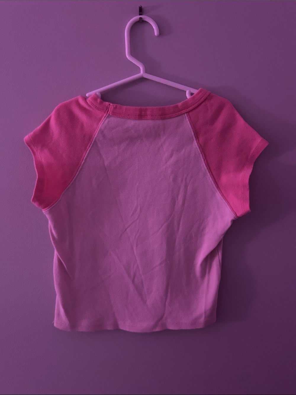 Pink Raglan Shell Graphic Kids Tee - Picture 3 of 3